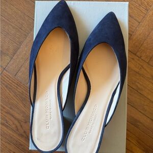 Club Monaco dark blue Suede Mules